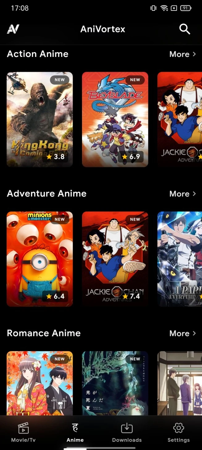 AniVortex APK v5.0.1 for Android Download 2026 7 Screenshot of Anivortex APK 3